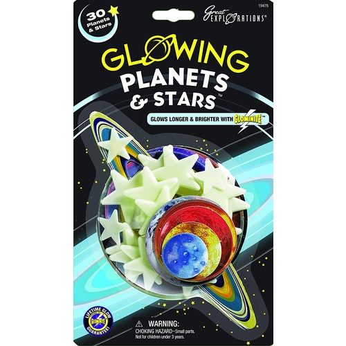 Great Explorations - Glow In The Dark - Planets & Stars (DAMAGED PACKAGING)